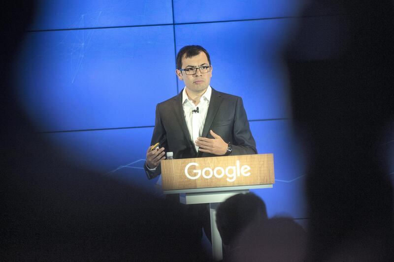 Demis Hassabis, chief executive officer and co-founder of DeepMind Technologies Ltd.,  speaks during an event at Google's Kings Cross office in London, U.K., on Tuesday, Nov. 15, 2016. After being criticized for not paying its fair share of British tax, Alphabet Inc.s Google unit is trying to show its a good corporate citizen by offering five hours of free digital skills training to all U.K. residents. Photographer: Simon Dawson/Bloomberg via Getty Images