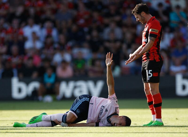 Adam Smith 5 – Playing at wing-back, the 31-year-old had the unenviable task of trying to contain Gabriel Martinelli. The Brazilian had the better of his opponent, who looked well off the pace early on. 

Action Images
