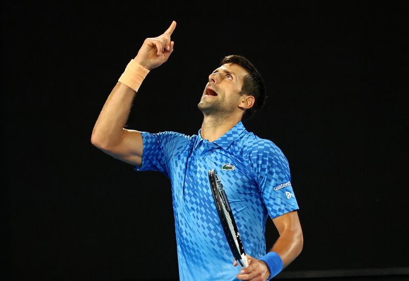 Novak Djokovic during his match against Roberto Carballes Baena. Reuters