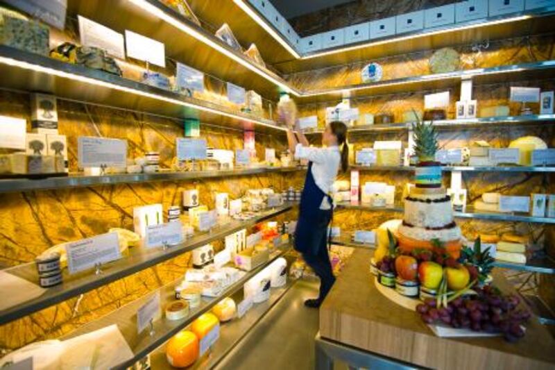 Cheeses from around the world are displayed here at jones the Grocer. Photo Courtesy TOH PR