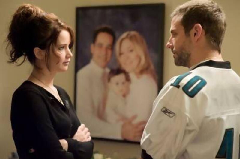 Jennifer Lawrence and Bradley Cooper in Silver Linings Playbook. Courtesy The Weinstein Company