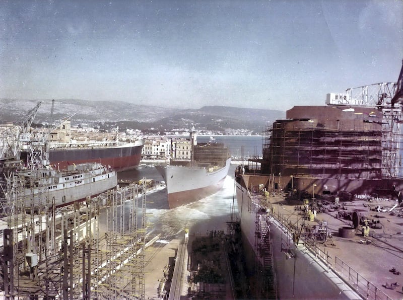 The Intra-owned shipyard of Chantiers Navals de la Ciotat near Marseilles in the1960s.