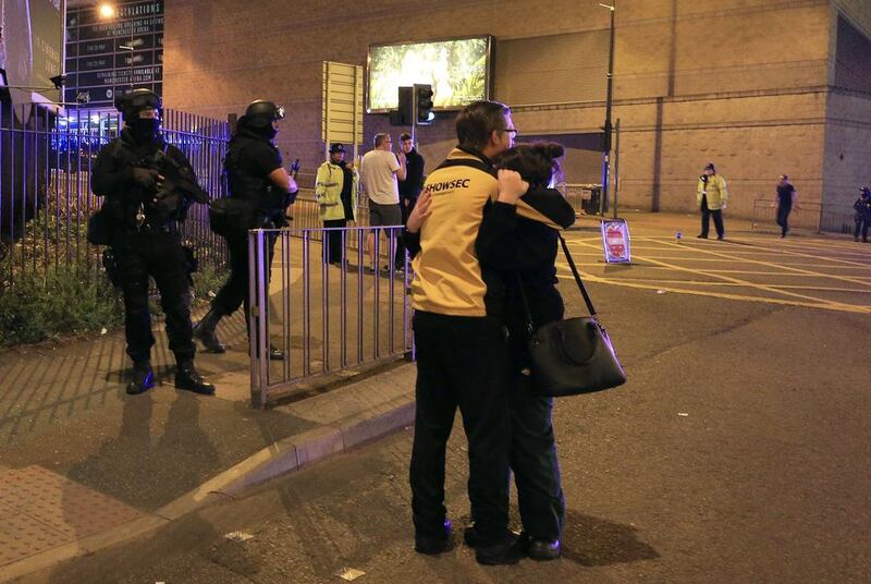 The explosion caused panic inside and outside the venue. PA via AP