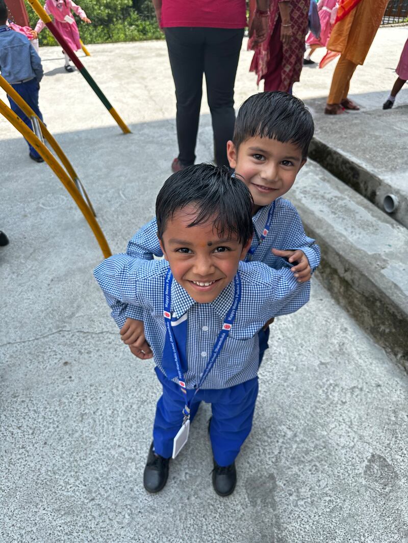 There are more than 350 boys and girls at the school, with 17 classrooms in the three-storey building