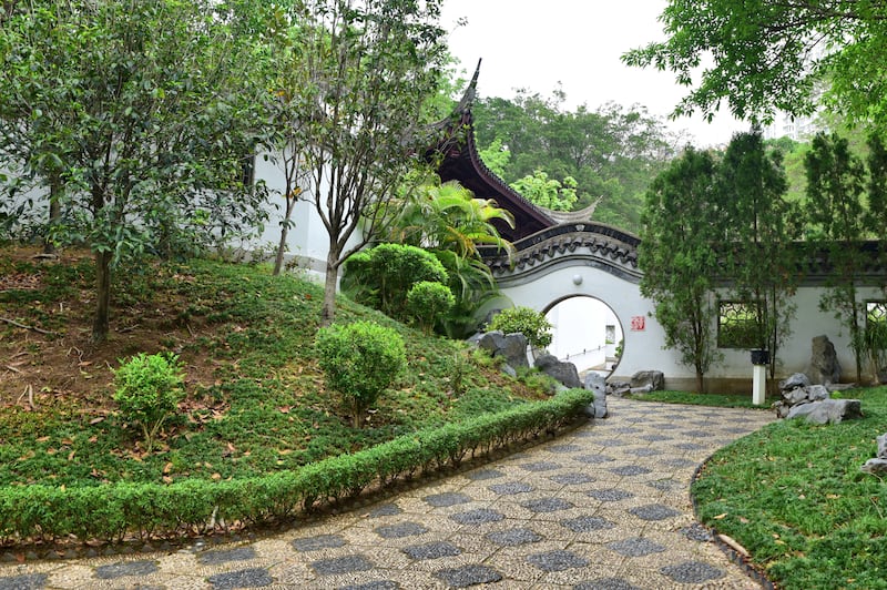 Kowloon Walled City Park is about 2km from the popular tourist district of Mongkok 