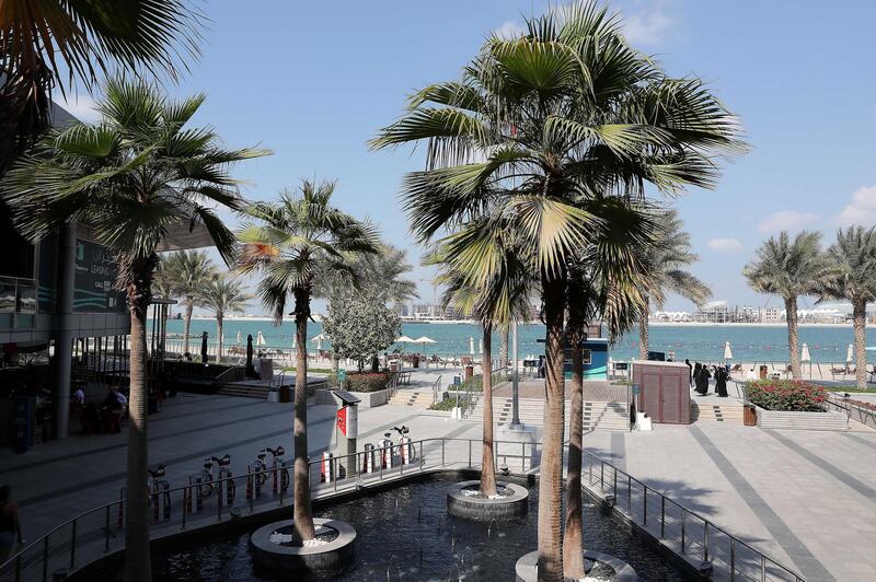ABU DHABI , UNITED ARAB EMIRATES ,  November 21 , 2018 :- View of the Al Muneera plaza area at the Raha Beach in Abu Dhabi. ( Pawan Singh / The National )  For News. Story by Gillian