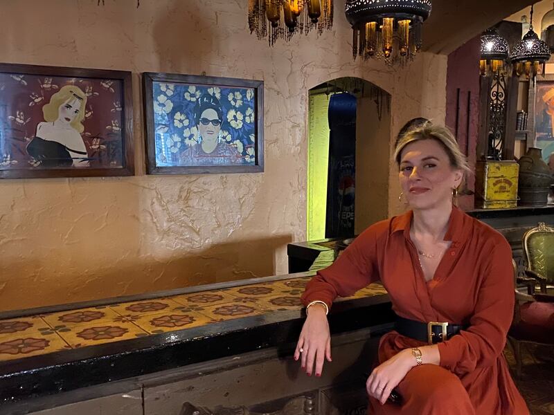 Author Christina Makris at Abou El Sid restaurant in Cairo. Photo: Christina Makris