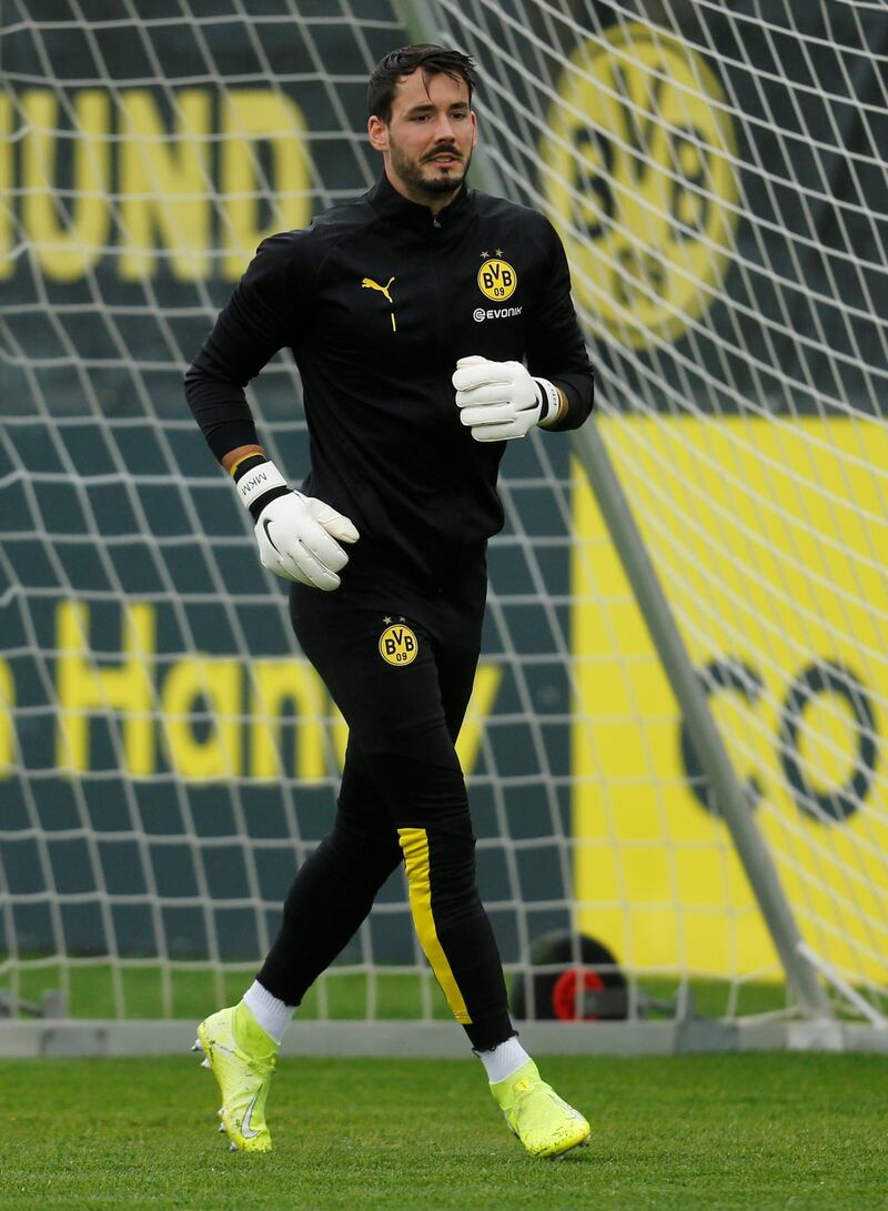 Borussia Dortmund's Roman Burki during training. Reuters