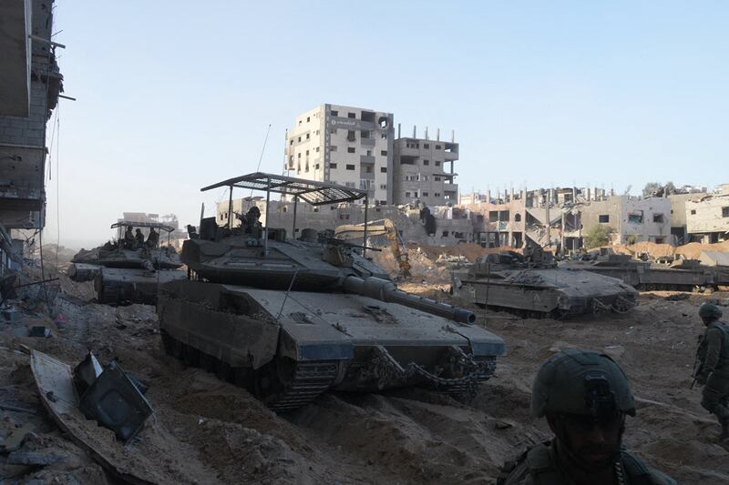 Israeli troops during operations in northern Gaza. AFP