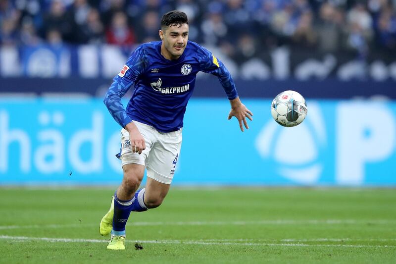 GELSENKIRCHEN, GERMANY - FEBRUARY 08: Ozan Kabak of Schalke runs with the ball during the Bundesliga match between FC Schalke 04 and SC Paderborn 07 at Veltins-Arena on February 08, 2020 in Gelsenkirchen, Germany. (Photo by Christof Koepsel/Bongarts/Getty Images)