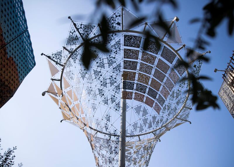 DUBAI, UNITED ARAB EMIRATES. 18 NOVEMBER 2020. 
The USA Pavilion at EXPO 2020 site. (Photo: Reem Mohammed/The National)

Reporter:
Section: