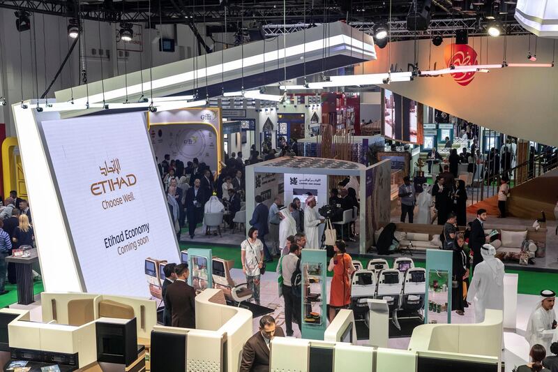 DUBAI, UNITED ARAB EMIRATES. 28 APRIL 2019. The first day of Arabian Travel Market at the Dubai World Trade Center. General image from the show. (Photo: Antonie Robertson/The National) Journalist: None. Section: Business.