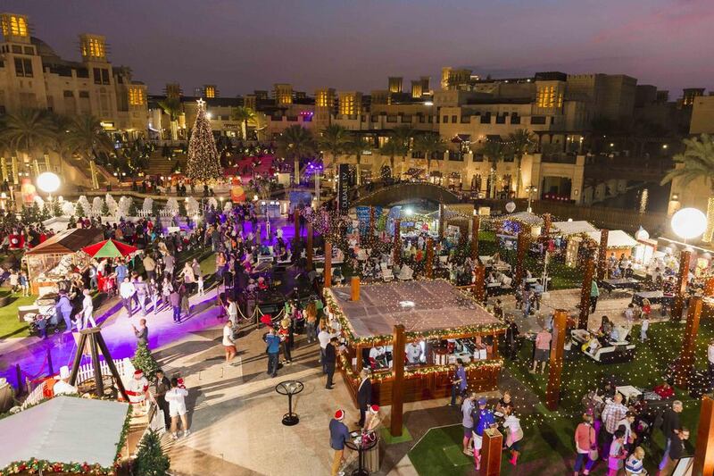 The Christmas market at Madinat Jumeirah. Courtesy Madinat Jumeirah