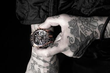 Roger Dubuis has partnered with Los Angeles tattoo artist, Dr. Woo. Courtesy Roger Dubuis