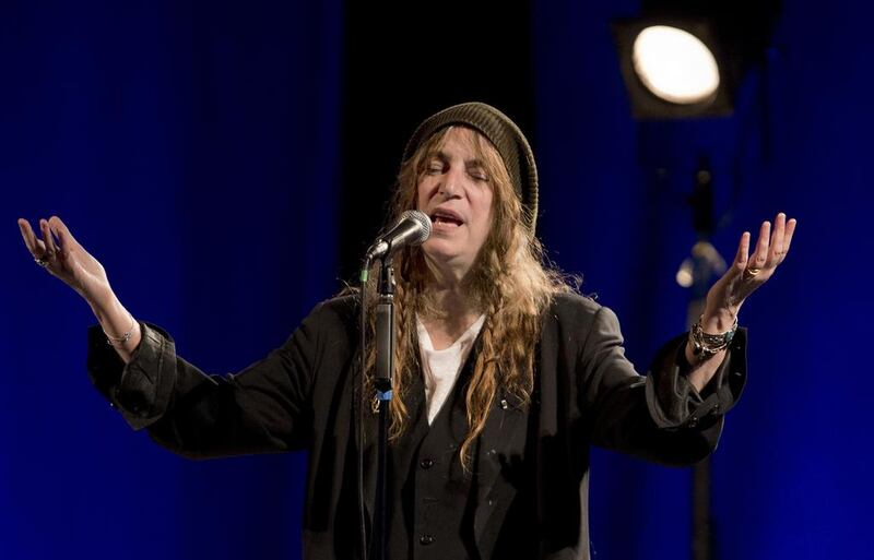 Patti Smith will perform at the opening night of Abu Dhabi Art. Alain Locard / AFP