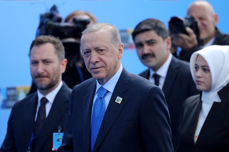 Turkey's President Recep Tayyip Erdogan arrives. AFP