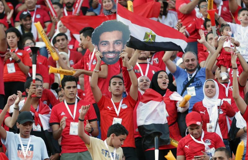 Supporters of Egypt cheer before the opening match of the 2019 Africa Cup of Nations between Egypt and Zimbabwe at Cairo International Stadium in Cairo, Egypt.  EPA