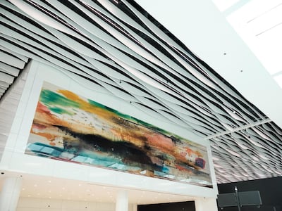Glass art installations feature in the terminal building. Bahrain Airport Company