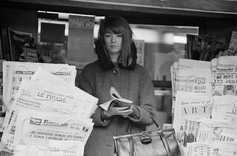 The French singer Françoise Hardy is one of the music stars who is featured in Jean-Emmanuel Deluxe’s book Yé-Yé Girls of ‘60s French Pop. Botti / Gamma-Keystone via Getty Images


