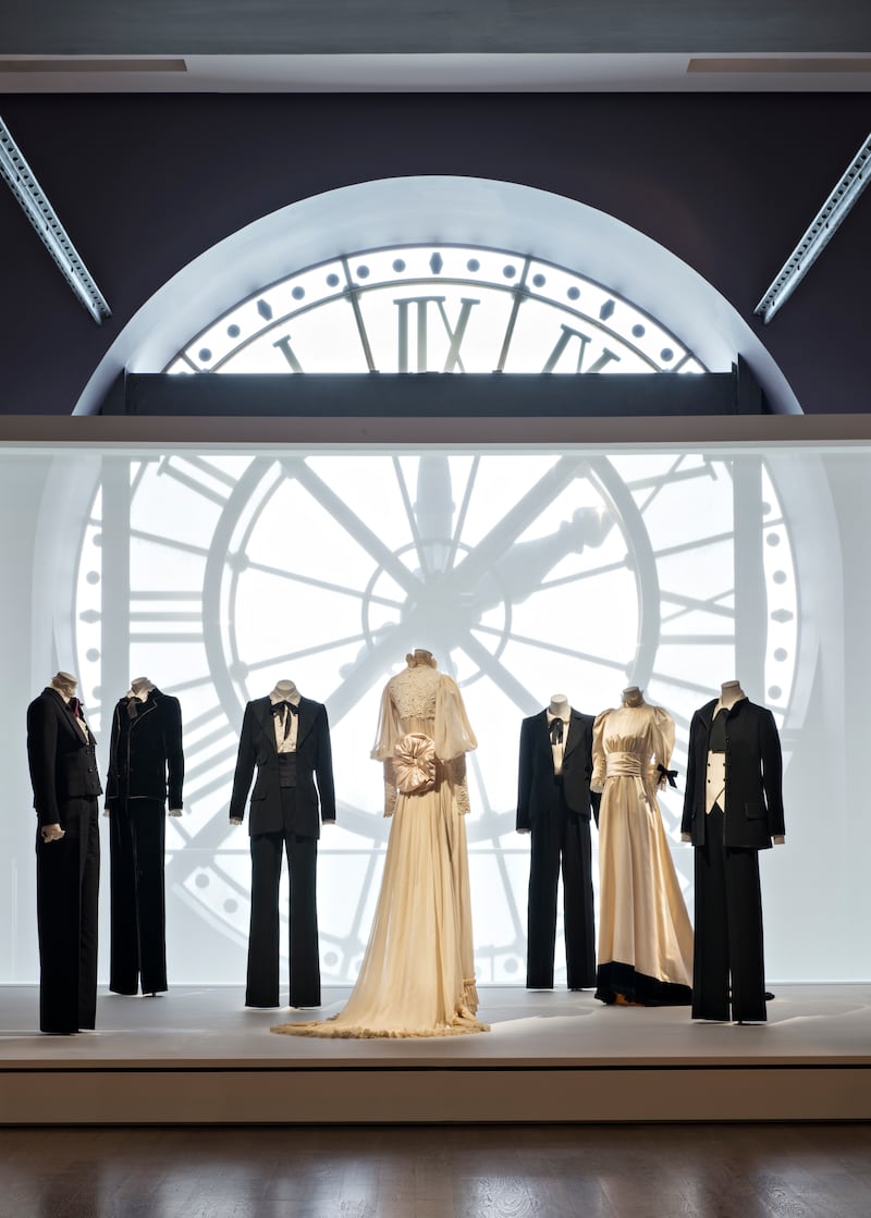 Le Smoking tuxedos and dresses for the Proust Ball, on display at Musee d'Orsay. Photo: Nicolas Matheus