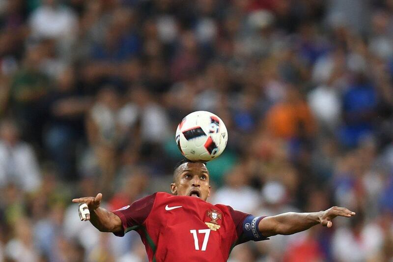 Portugal forward Nani controls the ball during the Uefa Euro 2016 Final football match between Portugal and France at the Stade de France in Saint-Denis, north of Paris, on July 10, 2016. Patrik Stollarz / AFP