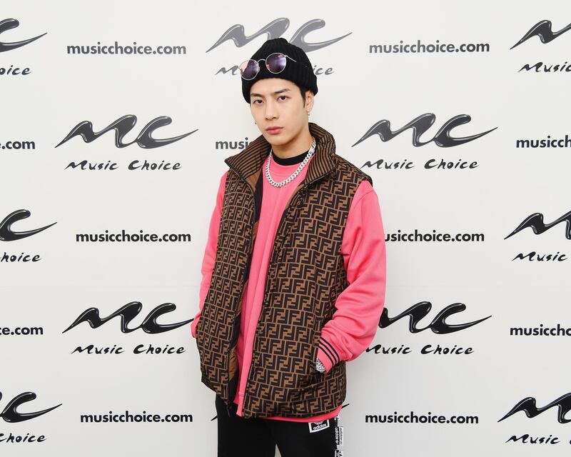 NEW YORK, NEW YORK - FEBRUARY 20: Rapper Jackson Wang Visits Music Choice on February 20, 2019 in New York City.   Nicholas Hunt/Getty Images/AFP
