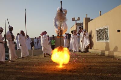 Tribes gather at the Rose Festival in Taif. Courtesy Abdulrahman Al Deghailby