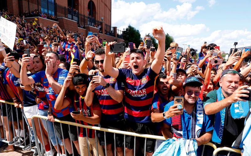 Barcelona fans in Michigan. AFP