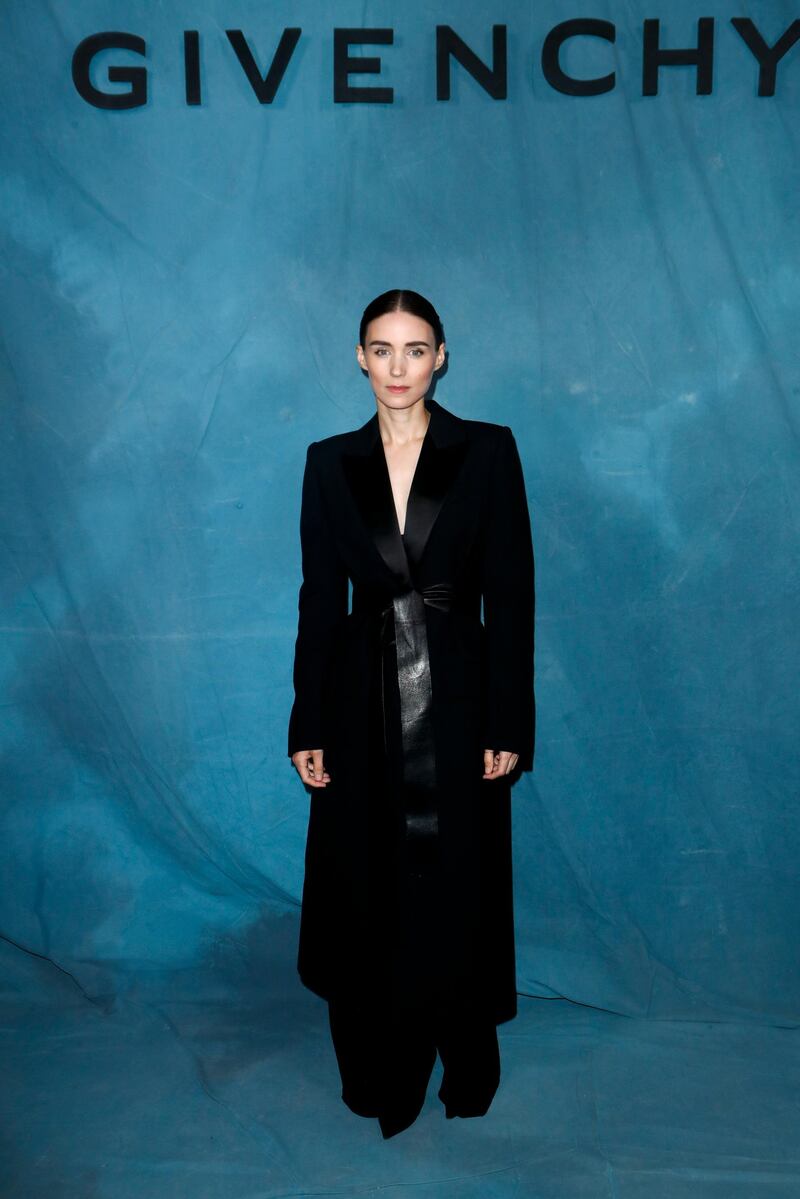 The new face of L’Interdit perfume, actress Rooney Mara in Givenchy