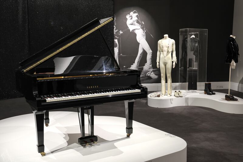 Freddie Mercury's Yamaha baby grand piano, estimated at £2 million to £3 million