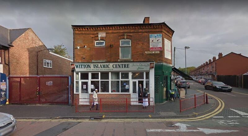 Witton Islamic Centre in Birmingham, where one of the window attacks took place. Source: Google