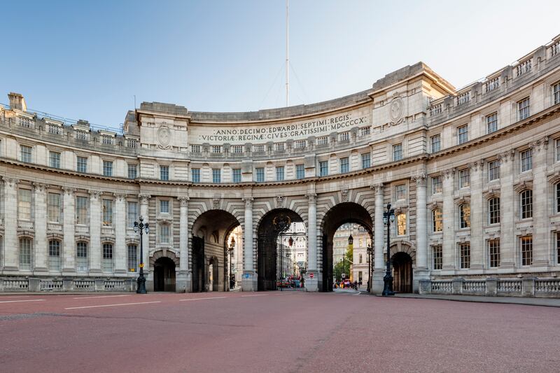 The 110-year-old Admiralty Arch in London was commissioned by King Edward VII. Getty Images