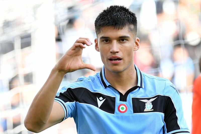 ROME, ITALY - FEBRUARY 29: Joaquin Correa of SS Lazio celebrates a second goal during the Serie A match between SS Lazio and  Bologna FC at Stadio Olimpico on February 29, 2020 in Rome, Italy. (Photo by Marco Rosi/Getty Images)