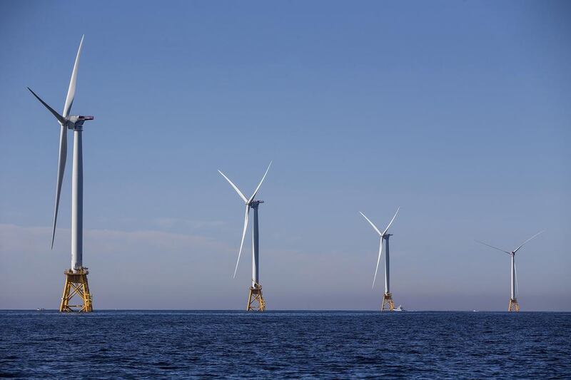 The new wind farm off Block Island is the first of its kind in the United States. Scott Eisen / Getty / AFP