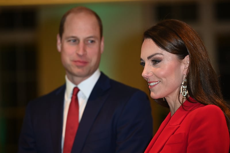 Britain's Prince William and wife Kate attend the pre-campaign launch event for Shaping Us, hosted by the Royal Foundation Centre for Early Childhood, on January 30 in London. Getty
