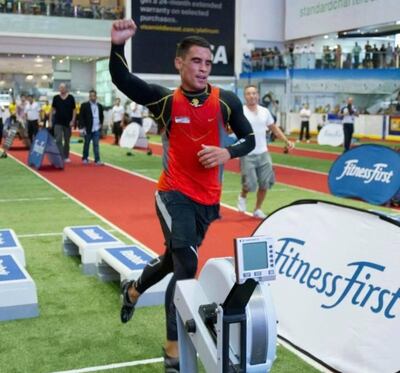 Grant Goes competing at the 2012 Dubai Fitness Championship