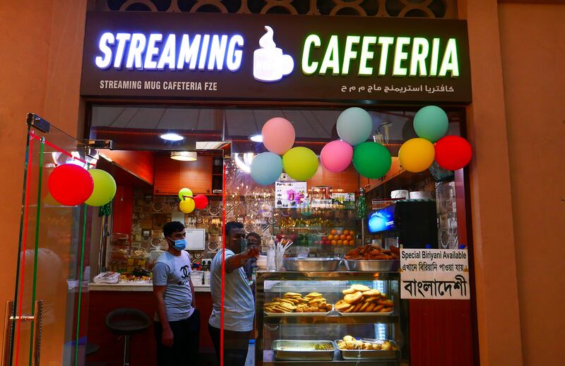 The Streaming Cafeteria serves visitors at the Souk Al Marfa.