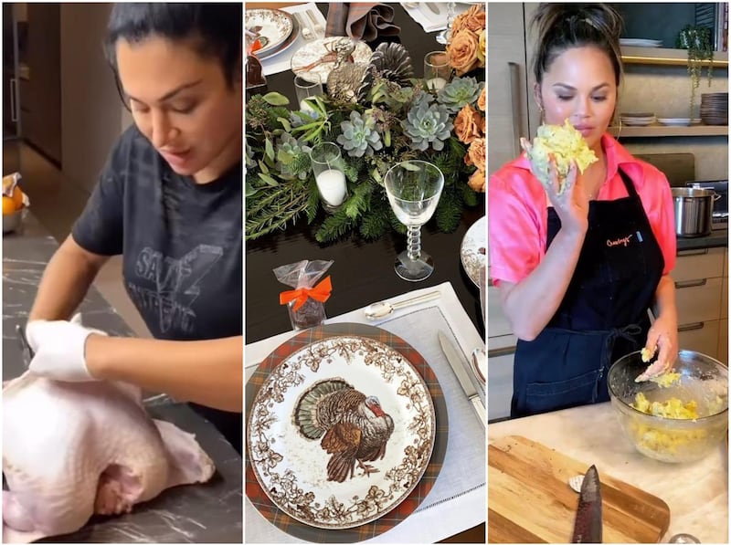 Huda Kattan, Kylie Jenner and Chrissy Teigen all shared snippets from their Thanksgiving celebrations on Instagram. Instagram