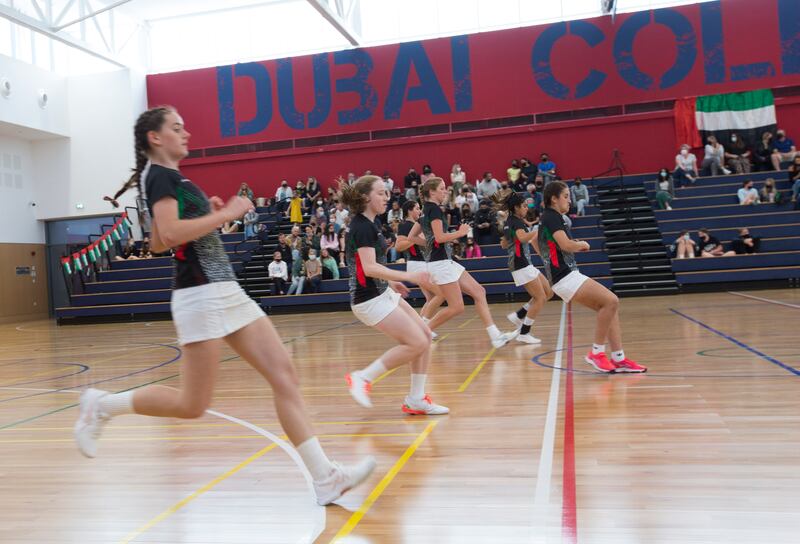 Players take part in training drills.