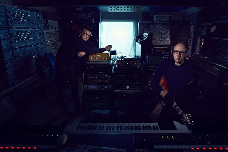 Ed Simons, left, and Tom Rowlands of The Chemical Brothers. The British duo released their eighth studio album, Born in the Echoes, last year after a five-year silence. Hamish Brown  