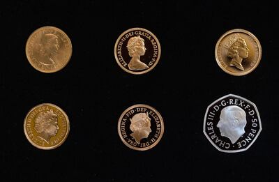 King Charles is facing to the left on the newly minted coins. Bloomberg