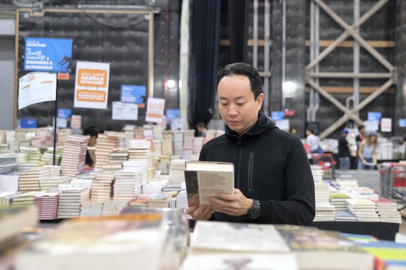 DUBAI, UNITED ARAB EMIRATES - OCTOBER 18, 2018. 

Andrew Yap, Managing Director, Big Bad Wolf.

The Big Bad Wolf Sale Dubai has over 3 million brand new, English and Arabic books across all genres, from fiction, non-fiction to children's books, offered at 50%-80% discounts.


(Photo by Reem Mohammed/The National)

Reporter: ANAM RIZVI
Section:  NA