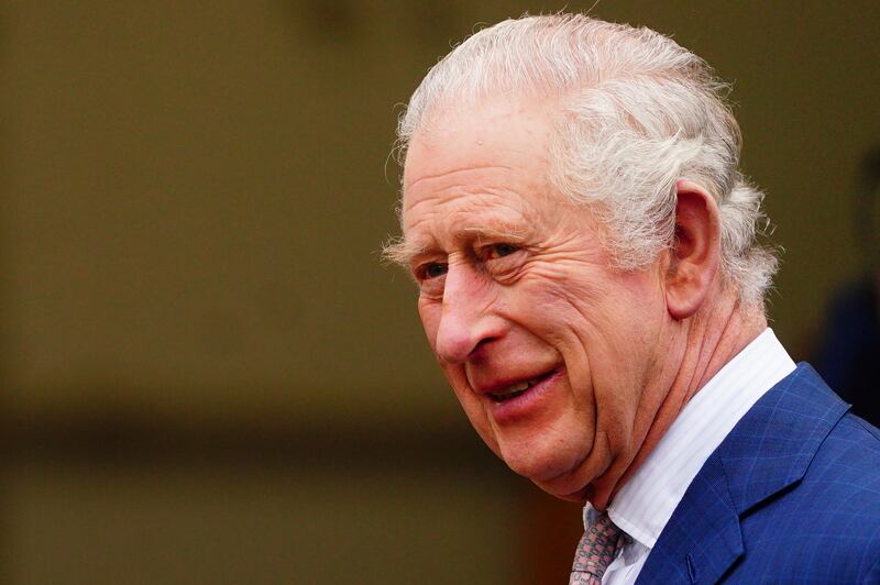 Britain's King Charles III pays a visit to The Felix Project in Poplar, East London. PA / AP