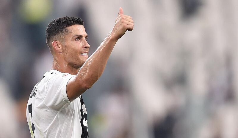 epa06972479 Juventus's Cristiano Ronaldo in action during the Italian Serie A soccer match between Juventus FC and SS Lazio at the Allianz Stadium in Turin, Italy, 25 August 2018.  EPA/ALESSANDRO DI MARCO