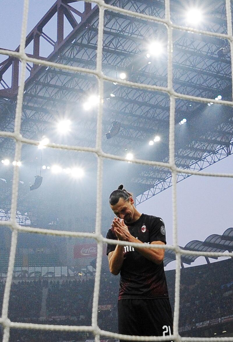 AC Milan v Sampdoria - San Siro, Milan,  AC Milan's Zlatan Ibrahimovic reacts after the match.  Reuters