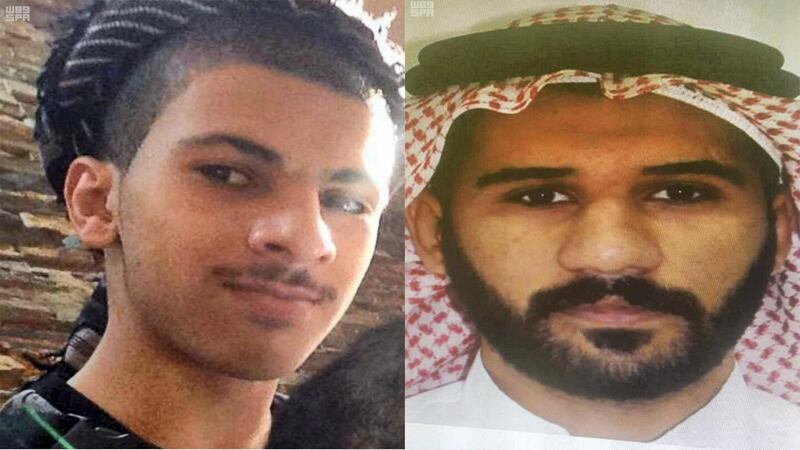 Ahmed Abdullah Suwaid and Abdullah Hussein Al Nimr. SPA via Reuters