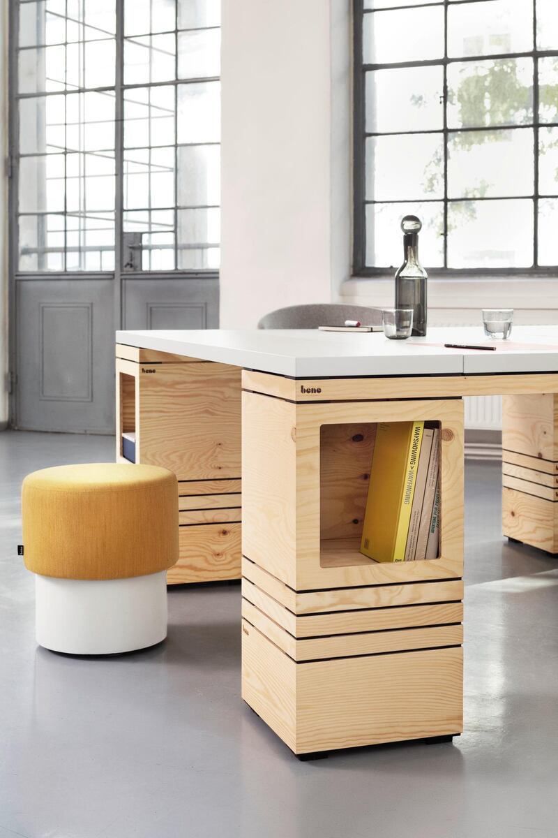 Bene’s modular furniture line, Pixel, consists of a series of simple, mobile boxes that can be configured in countless ways – to create a desk, table, shelves or even a play area for kids. 
Pixel, price on request, www.bene.com