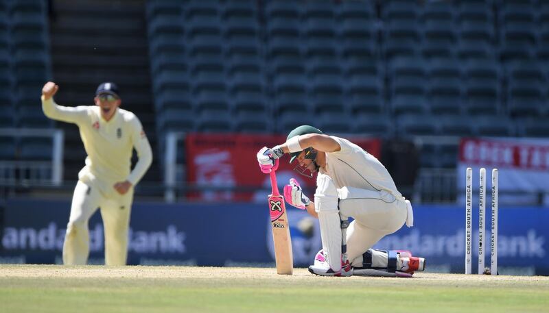 South Africa batsman Faf du Plessis after being bowled by Ben Stokes. Getty