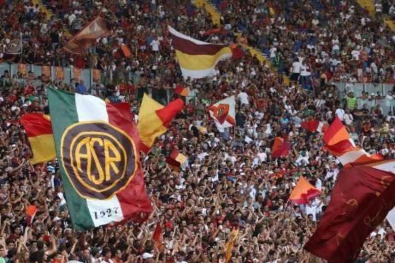 Roma fans.