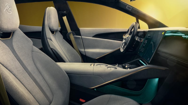 The interior of the new SUV from Lotus, the Eletre. The new model will be built in China.